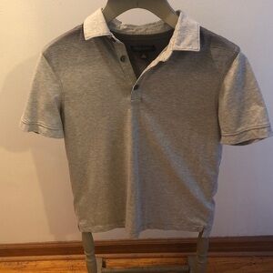 Banana Republic Light Gray Short-Sleeve Polo